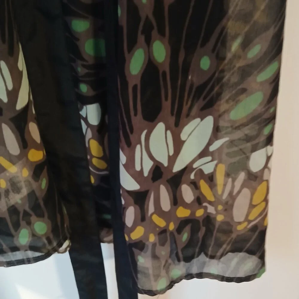 Banana Republic Women's Sheer Floral Wrap Dress SZ 8 GUC - Picture 10 of 13